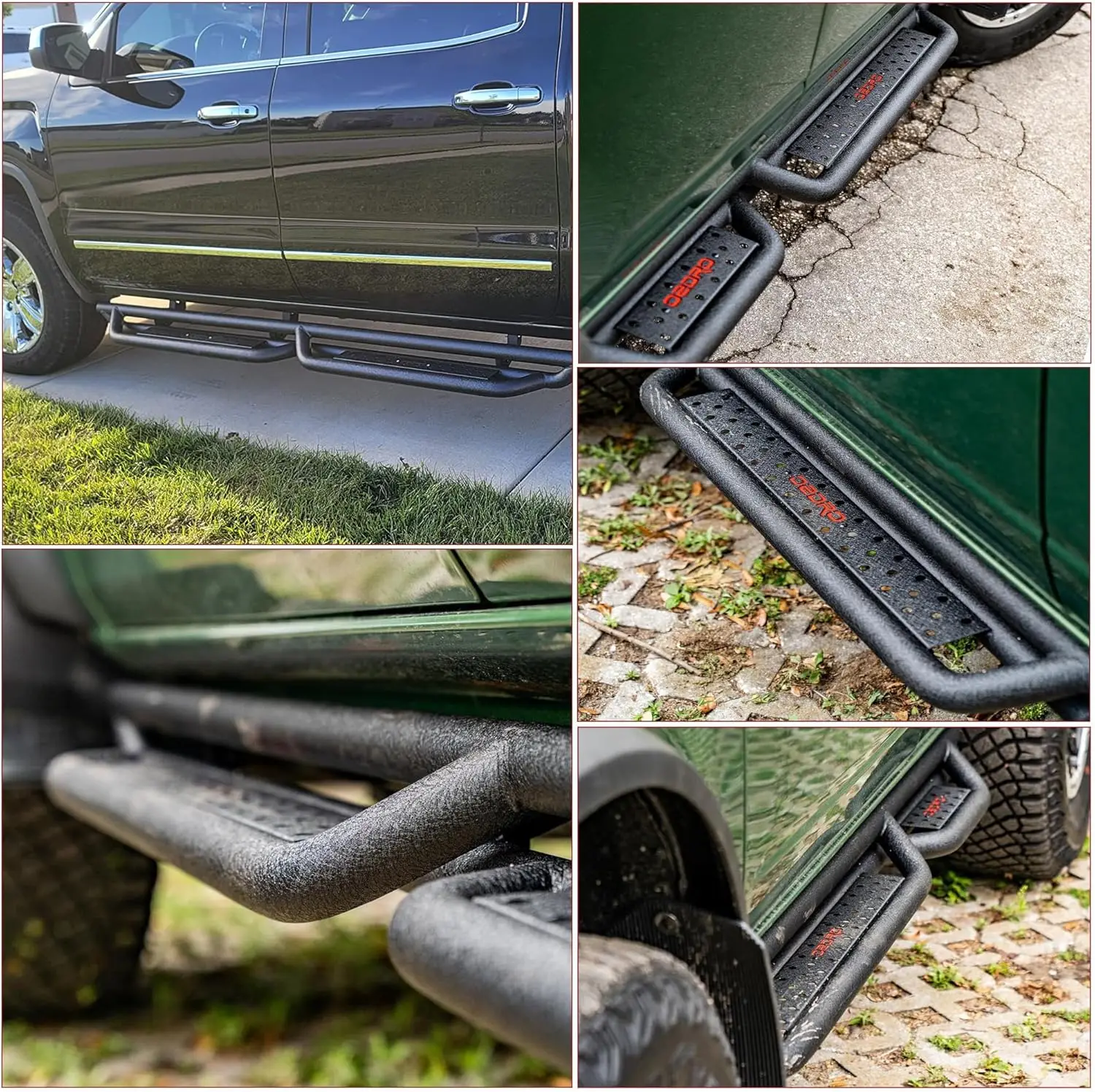 6'' Black Powder Coated All - Steel Running Boards for 2015 - 2026 Chevy Colorado/GMC Canyon Crew Cab, Bolt - on and Strong