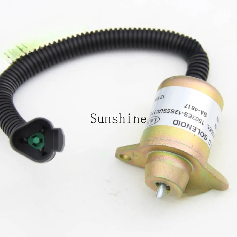 Excavator accessories, Yanmar, flameout solenoid valve, switch 1503ES-12S5SUC11S triangular pin plug