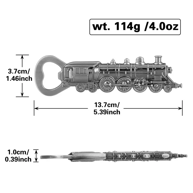 Steampunk หัวรถจักรรูปร่างที่เปิดขวดโลหะเครื่องดื่มเบียร์เครื่องมือเปิดห้องครัวบาร์ Corkscrew งานแต่งงานปัจจุบัน