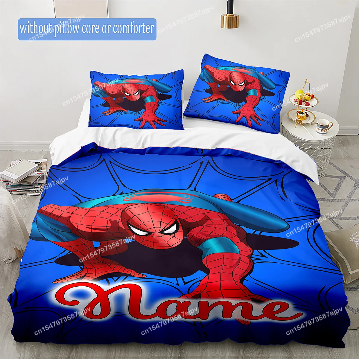 Personalized Duvet Custom Spider-Man Bedding Set King Twin Double 3 Piece Polyester Duvet Cover Set Christmas Gift Decor-QIANG