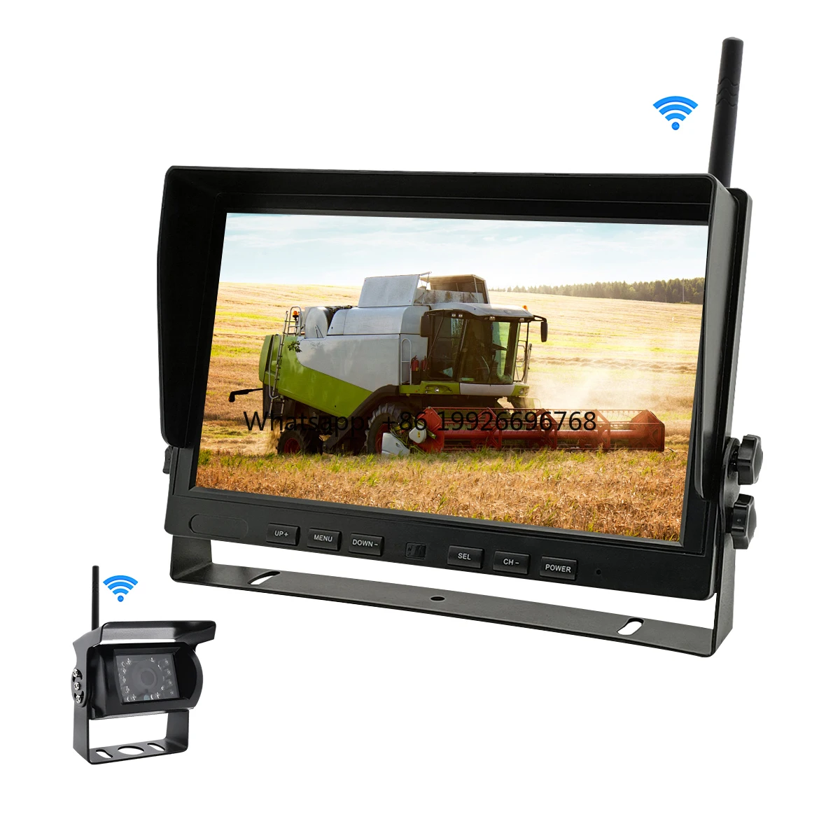 

Digital Wireless Backup Camera System 9 Inch Wireless Reverse Dust Proof Monitor Wide Voltage Less Than 60V for Heavy Duty