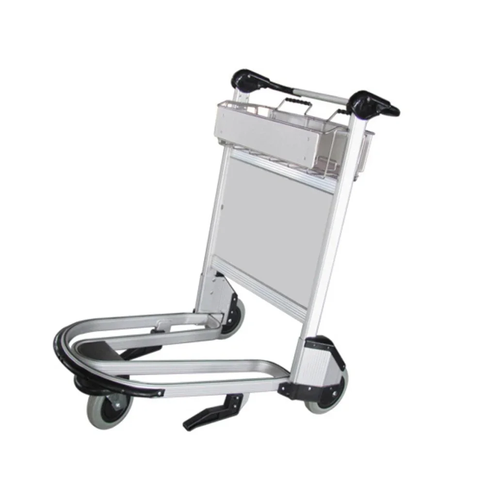 Stainless steel airport transportation trolley