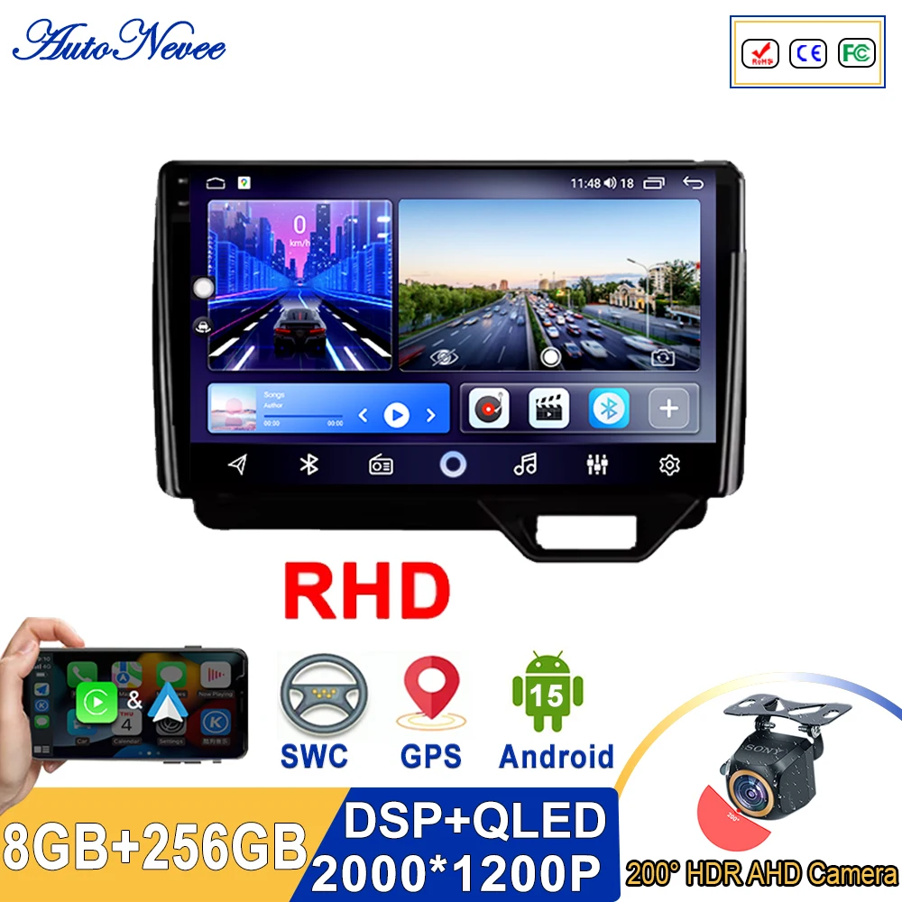 

Автомобильный радиоприемник с экраном 2K Incell, Android 15, для Honda N BOX II 2 JF3 4 2017-2021, автомобильный IPS QLED DSP-плеер, видео, Wi-Fi, мультимедийная стереосистема