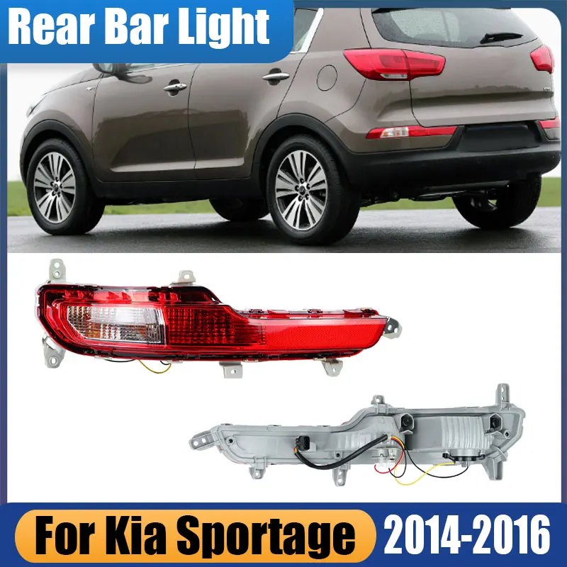 

Для Kia Sportage 2014-2016: Задний противотуманный фонарь, стоп-сигнал, фонарь заднего бампера, блок-фонарь в сборе, автомобильный сигнальный фонарь