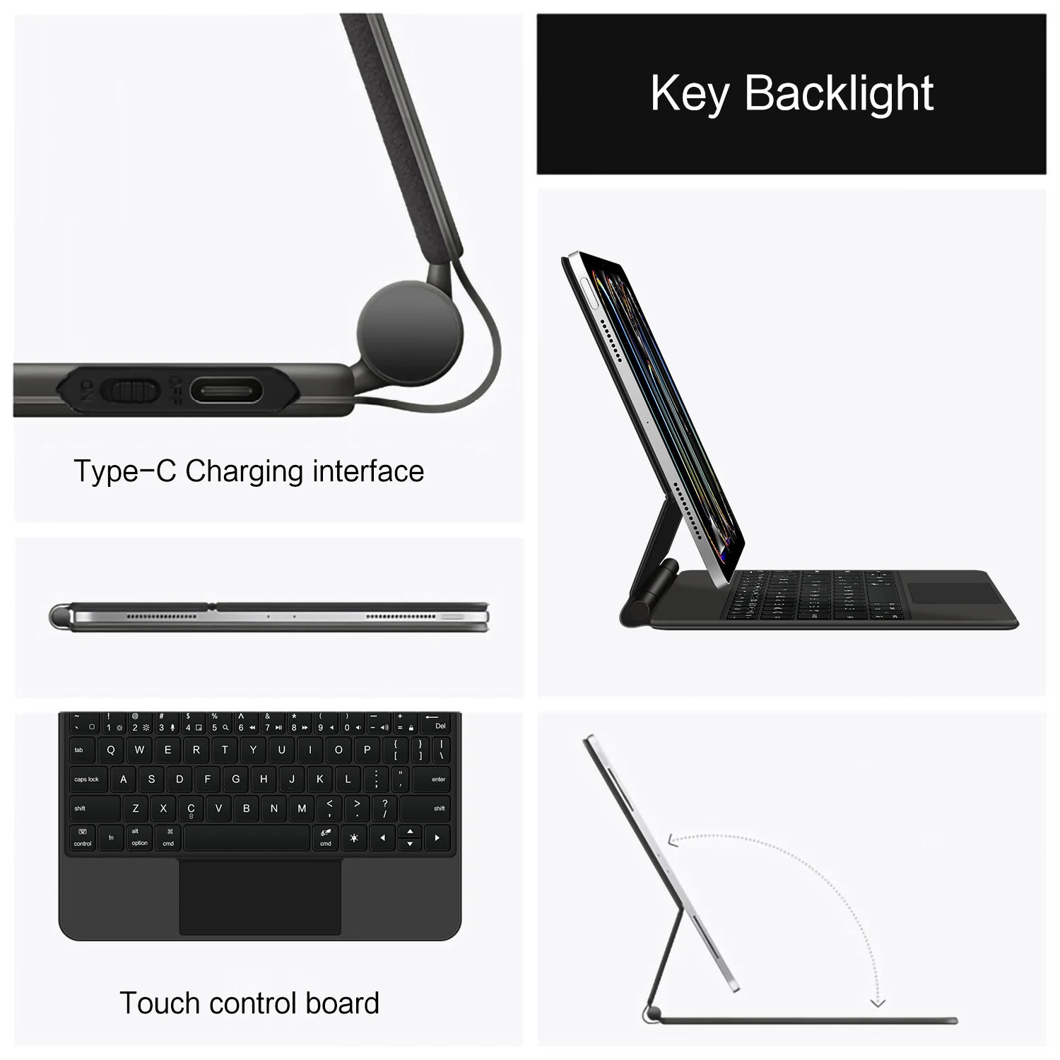 Teclado mágico retroiluminado para ipad pro 11 13 m5 2025 caso para ipad air 11 13 Polegada m3 m2 caso ipad m5 pro 11 13 m4 capa inteligente folio