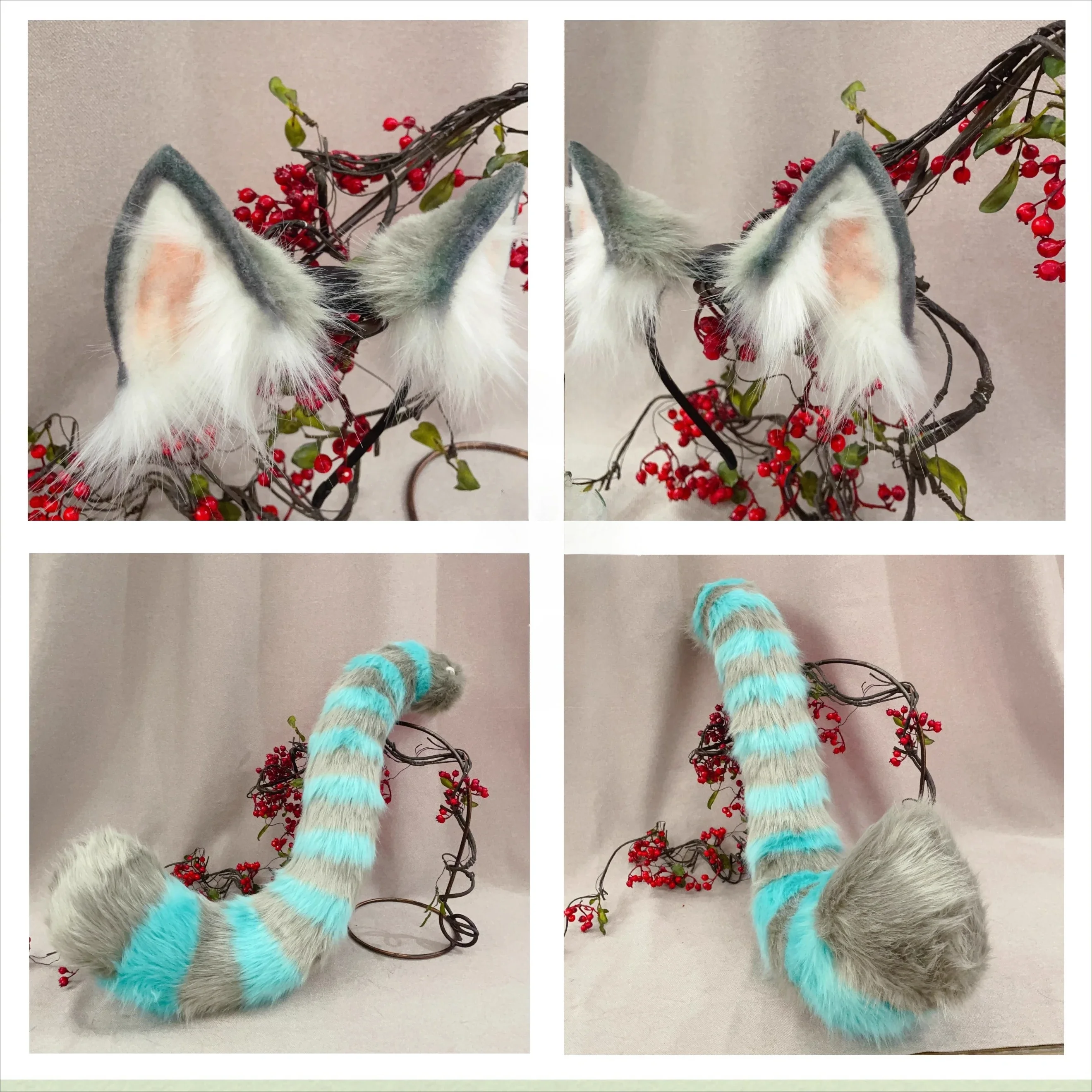 New Handmade Ear Tail Animal Claw Cat DIY Cosplay Halloween Props Headband Anime Shoes and Hats Clothing Genshin Impact 4