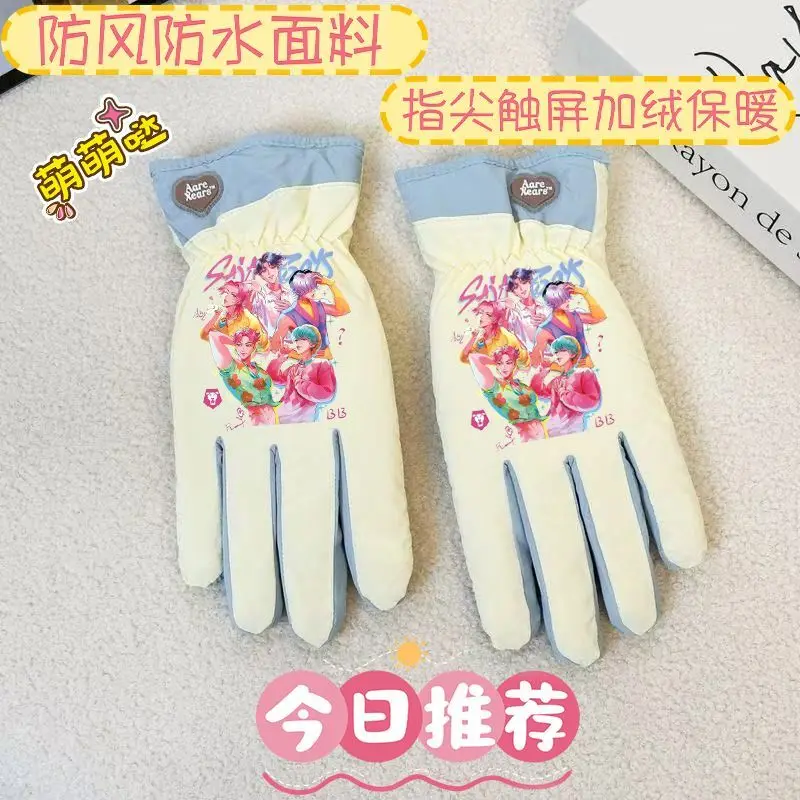 KPop Demon Hunters Women's Ski Gloves, Cute and Fashionable, Cycling, Touchscreen, Waterproof, Fleece-Lined, Full-Finger Gloves - Image 3