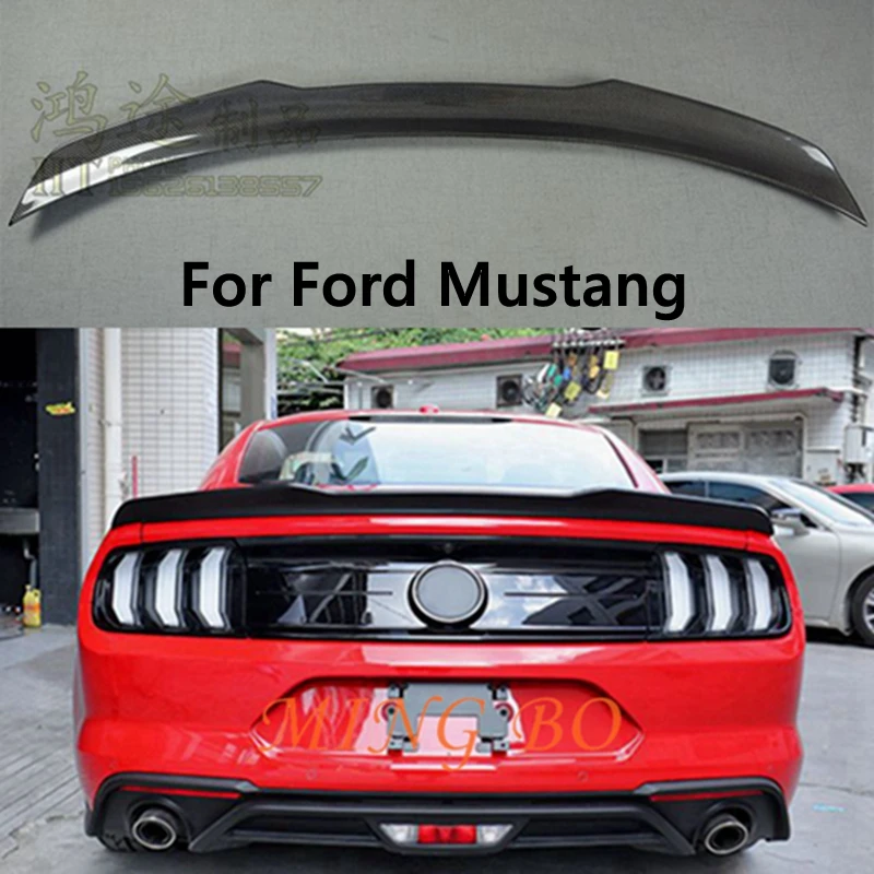 

For Ford Mustang Coupe 2015 2016 Carbon fiber FRP Rear Spoiler Trunk wing