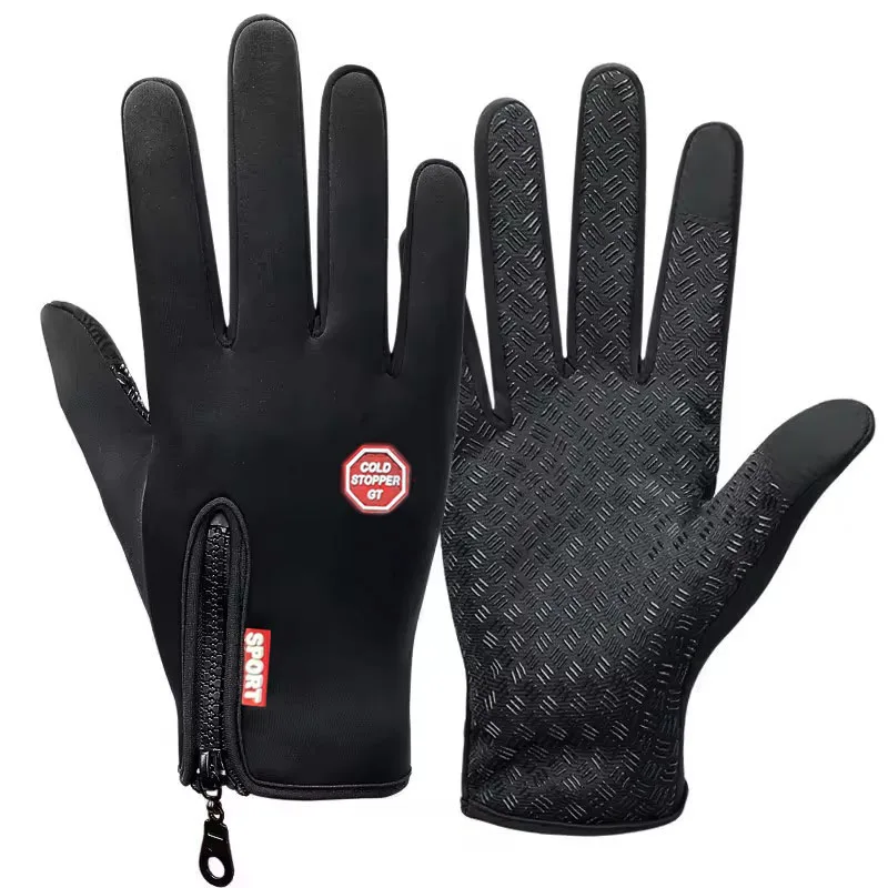 AliExpress NONE Winter Warm Cycling Gloves Bicycle Warm Touchscreen Full Finger Glove Waterproof Outdoor Bike Skiing Fishing Motorcycle Riding