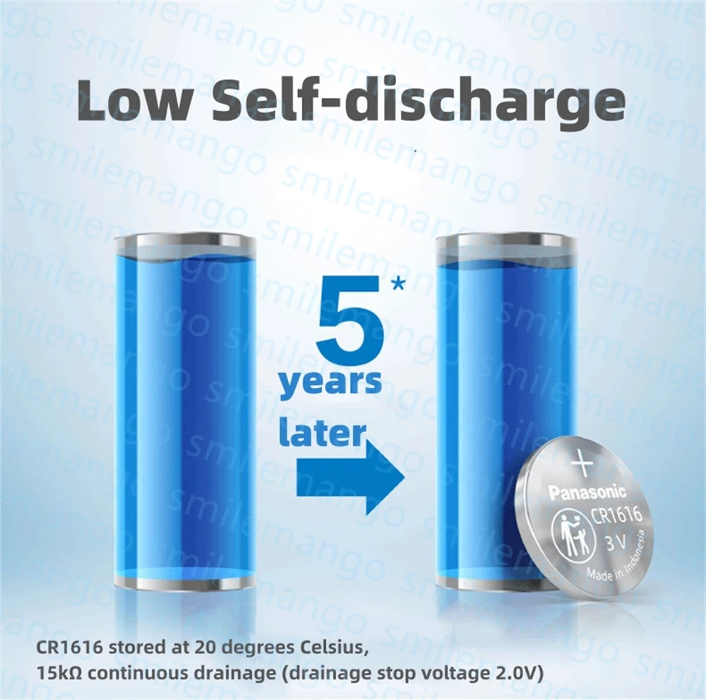 Original For Panasonic CR1616 Button Coin Cell DL1616 5021LC CR 1616 3V Lithium Battery For Watch Remote Calculator Car Key