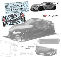 High quality Supra GR A90 1/10 drift RC PC body shell lampshade 190mm width Transparent drift body shell RC hsp hpi trax Tamiya