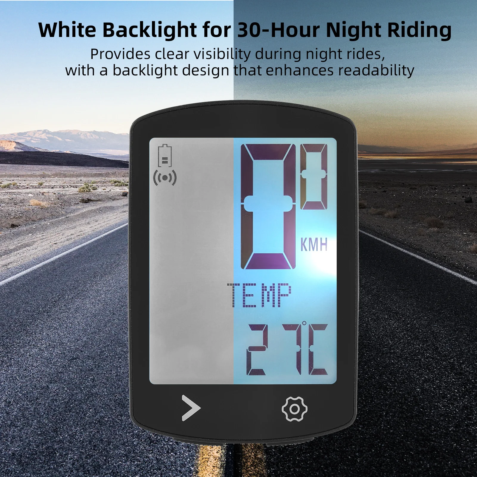 كمبيوتر لاسلكي للدراجة مزود بمنفذ USB قابل لإعادة الشحن ومتعدد الوظائف وشاشة عرض عالية الوضوح IPX6 وعداد مسافات الدراجة وعداد السرعة