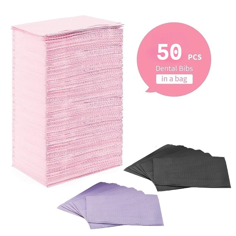 

50PCS Double-Layer Colorful Dust-Free Nail Pad Disposable Waterproof Cleaning Pad Hand Rest Towel Absorbent Tablecloth
