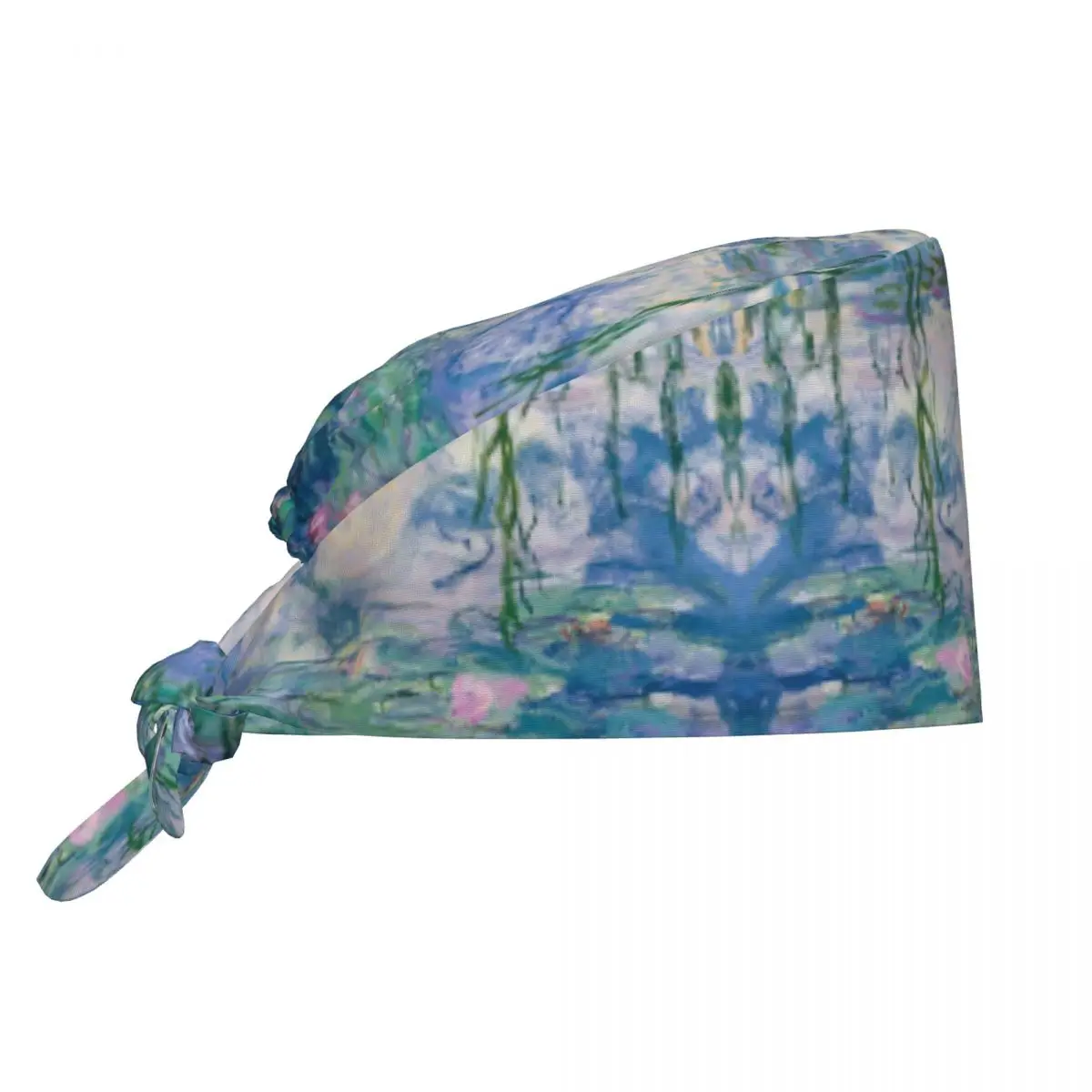 Water Lilies Claude Monet Fine Art Scrub Hat Surgical Scrub Caps Nurse Medical Cap French Painter Work Scrubs Hat for Hospital