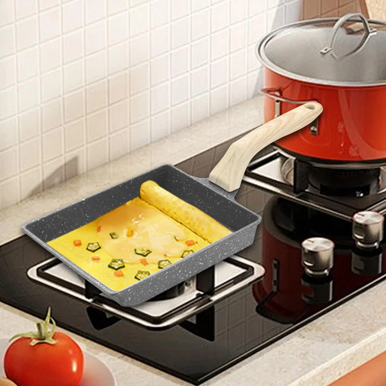 تاماغوياكي عموم فطيرة صانع أواني المطبخ البيض لفة نمط البيض مقلاة اليابانية عجة عموم لمطعم نزهة المنزل #4