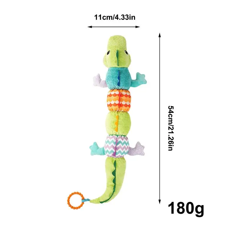 Bambola lenitiva per bambino peluche suono giocattolo tocco delicato peluche musicale altezza righello sonaglio giocattoli bambola interattiva genitore-figlio