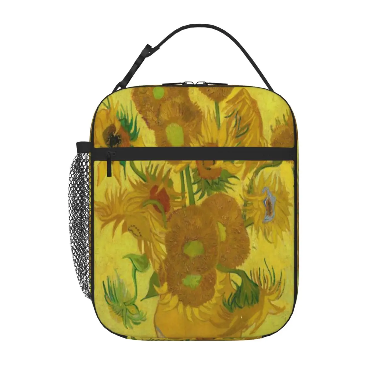 Hot Sale Vincent Van Gogh Sunflowers Soft Touch Sports Lunch Bag Outdoor Sports Lunch Carrier