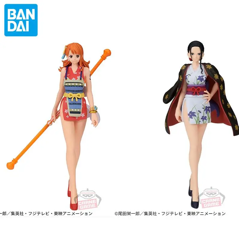 Original y genuino Banpresto Anime One Piece Nami Nico Robin figura de acción coleccionable en caja modelo muñecas juguete regalo del Festival
