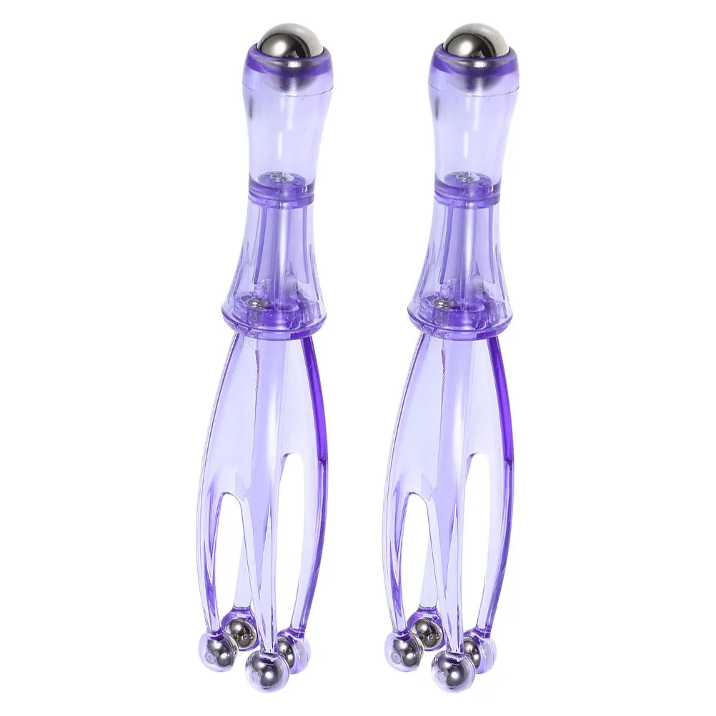 2 قطعة مدلك الاصبع يده أداة الدورة الدموية المزدوجة الوجهين الأسطوانة لليد العضلات الإغاثة المحمولة جهاز تدليك المفاصل