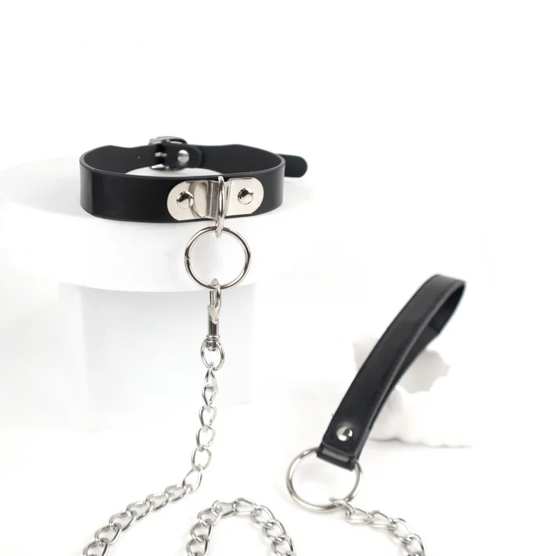 SmTraining Props Bell ปลอกคอเชือกหญิง Slave Bondage และ Discipline หนังคอคู่ของเล่น