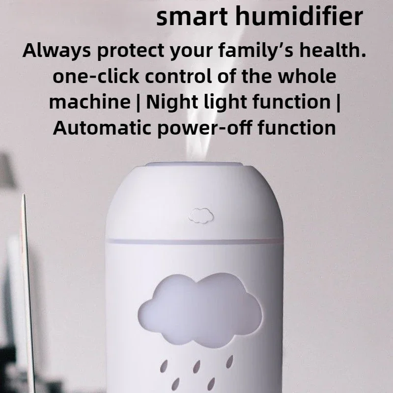 Multifunctional Small Aromatherapy Humidifier Intelligent Automatic Power Failure 400mL Air Purification with Night Light