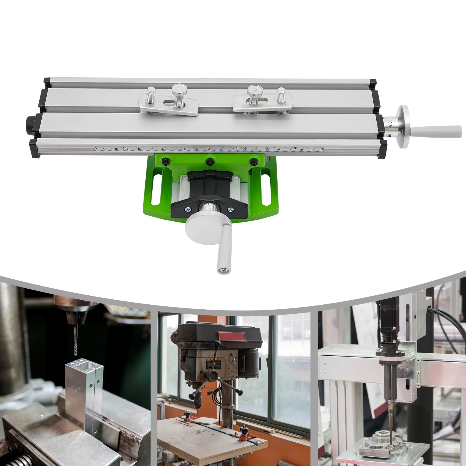 

Milling Machine Worktable Compound Drilling Slide Table Suitable for Mini Table Drills, Electric Drill Holders