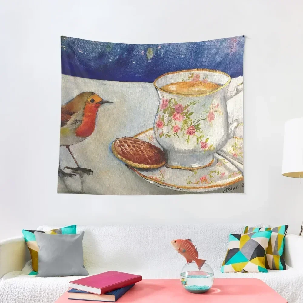 

Tea for One Tapestry Wall Coverings Decorative Wall Mural On The Wall Aesthetic Decoration Tapestry