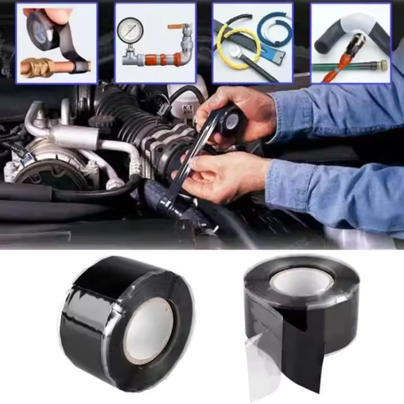 Black Self-Adhesive Waterproof Repair Tape, Non Butyl SBS Modified Bitumen Asphalt Sealing Tape, UV Weather Resistant Leak Stop