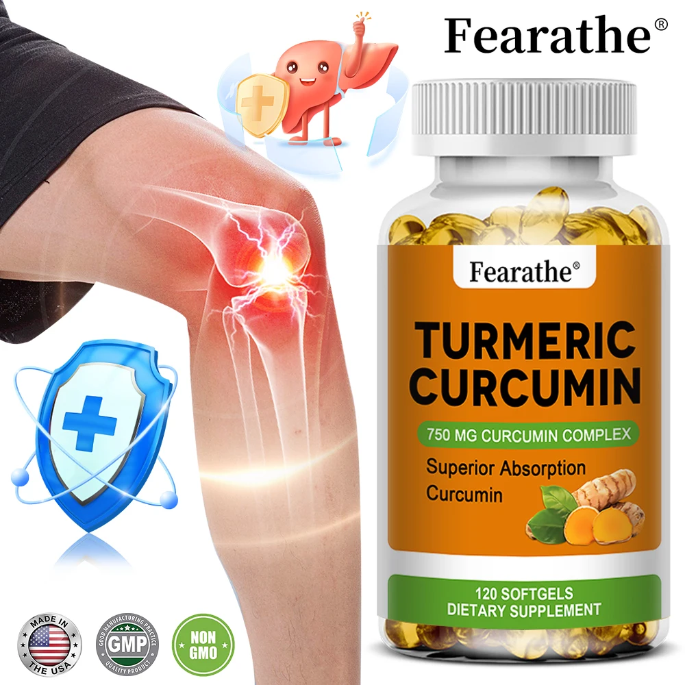 

Turmeric Curcumin Supplement 750mg - Joint & Mobility Support Supplement for Women & Men, Immune Health, Vegan Capsules, Non-GMO