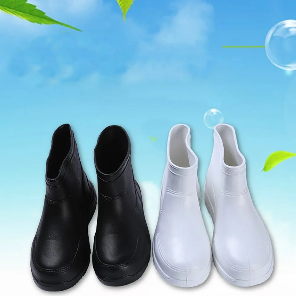 1-pair-antiskid-rain-shoes-acid-alkali-resistant-low-canister-boots-size-thick-heel-non-slip-wear-resistant-rain-boots