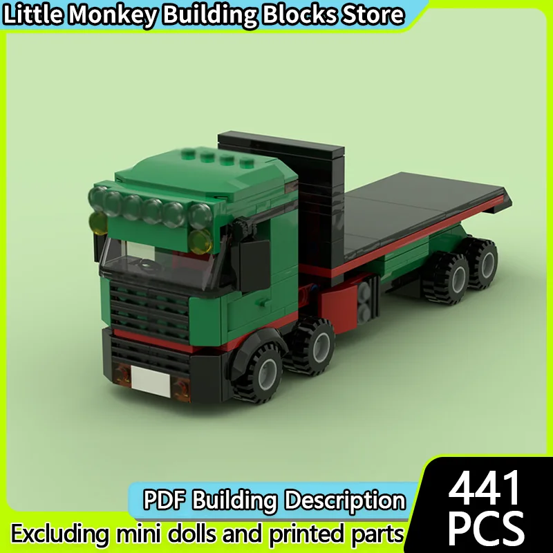 

City Car Model MOC Building Bricks Classic Rigid Hookloader Truck Modular Technology Children Holiday Gifts Assemble Toys Suit