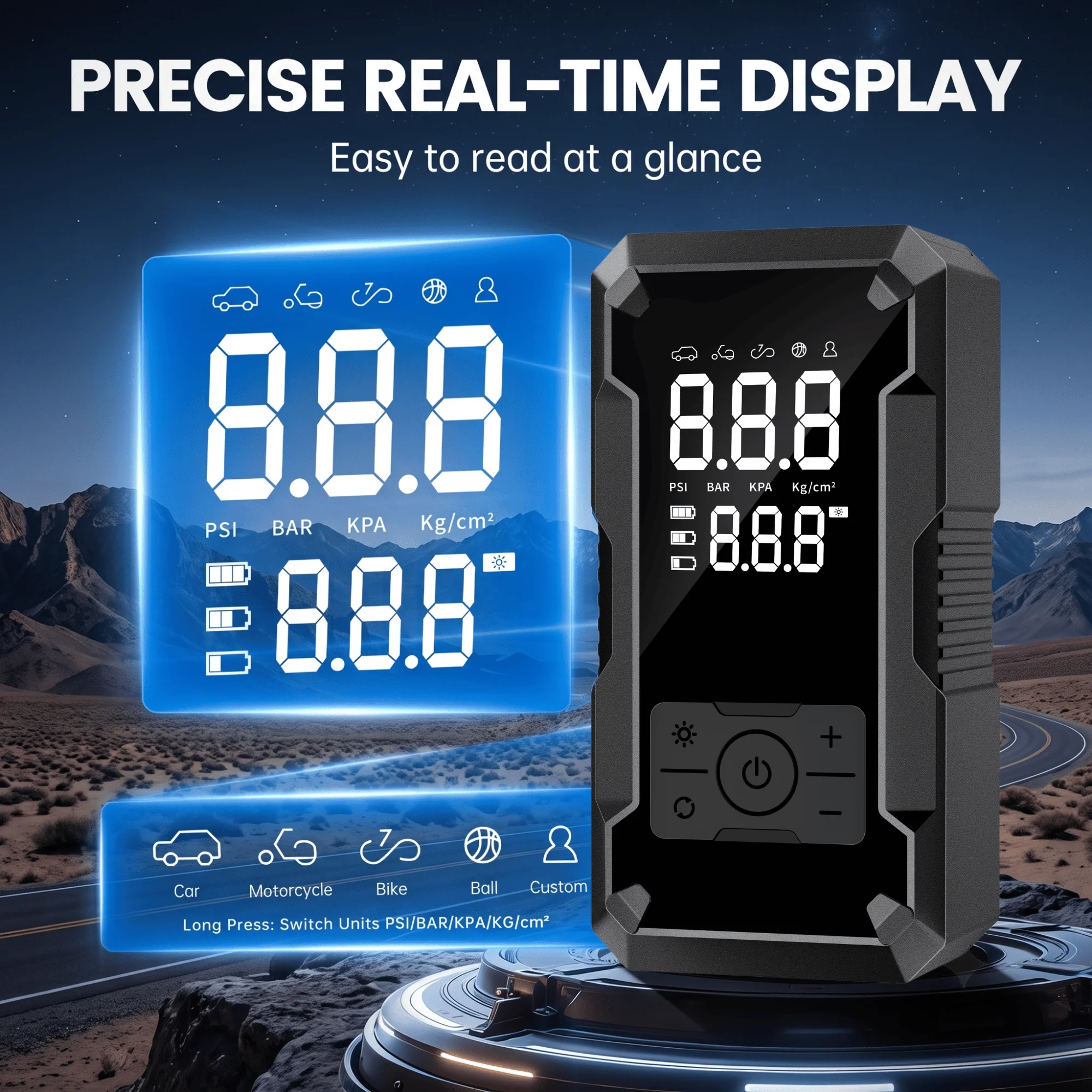 STSCELZ, gonfleur de pneus pou - Digital Tire Pressure Gauge Rechargeable avis et prix