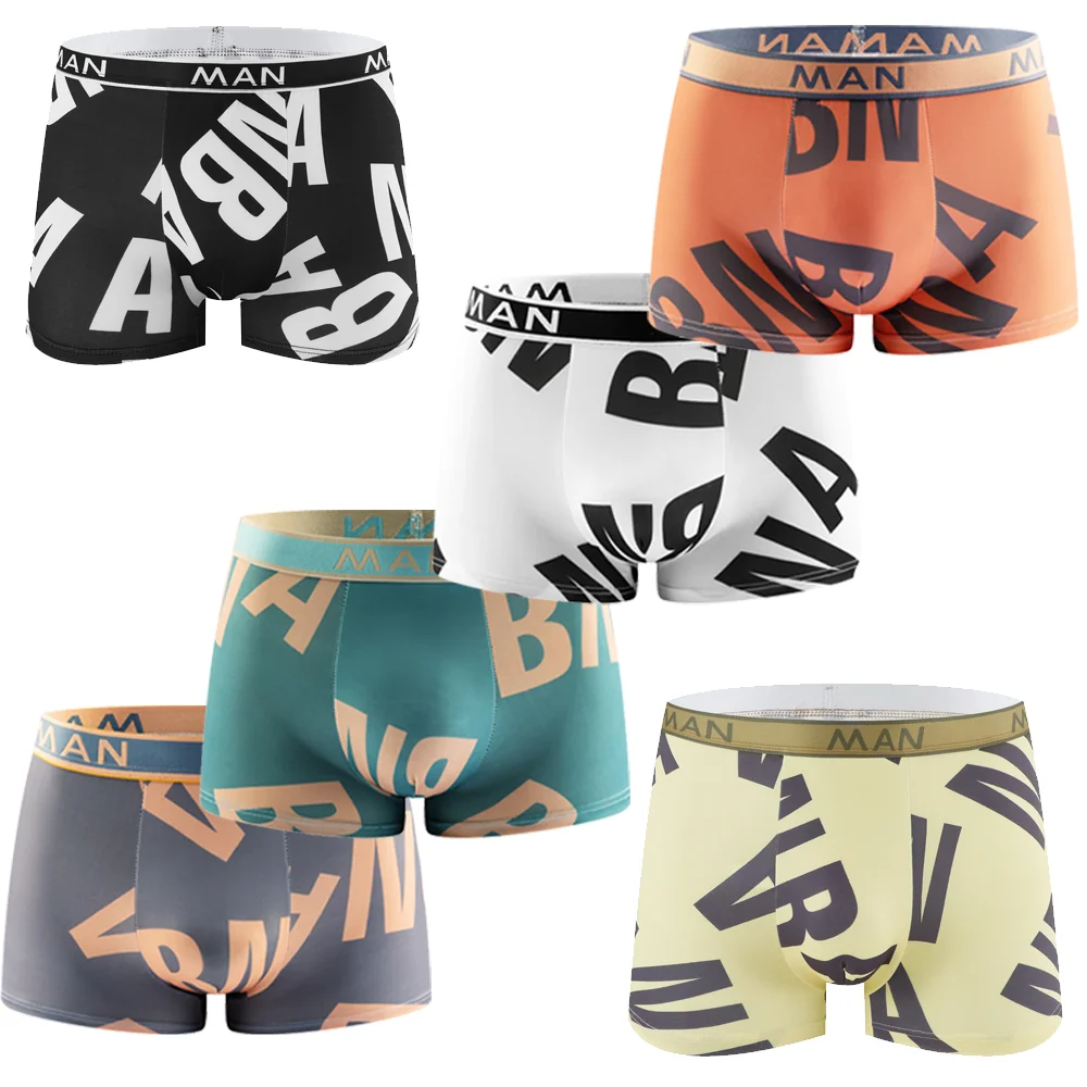 

Men's Boxer Briefs Fashion Letter Print Comfortable Breathable Underwear