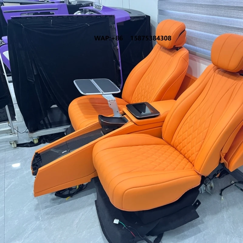Promoção Quente: Novos Acessórios Internos para Carro OEM em Couro Laranja para Quatro Assentos – Retrofit/Atualização de Jiangsu