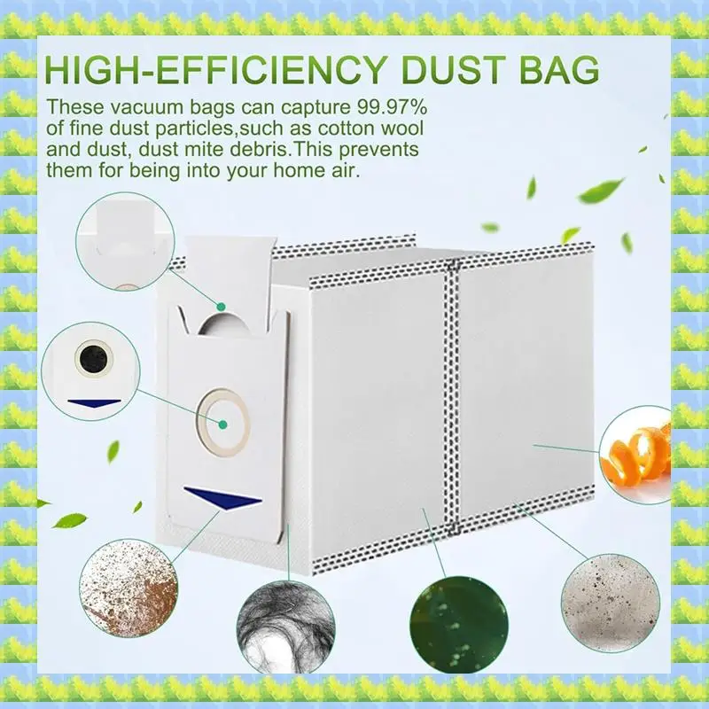 Yeedi M12 PRO+ 및 Ecovacs DEEBOT T30 Omni T30 PRO MAX 진공청소기용 FZFZ 교체 먼지 봉투 10개입