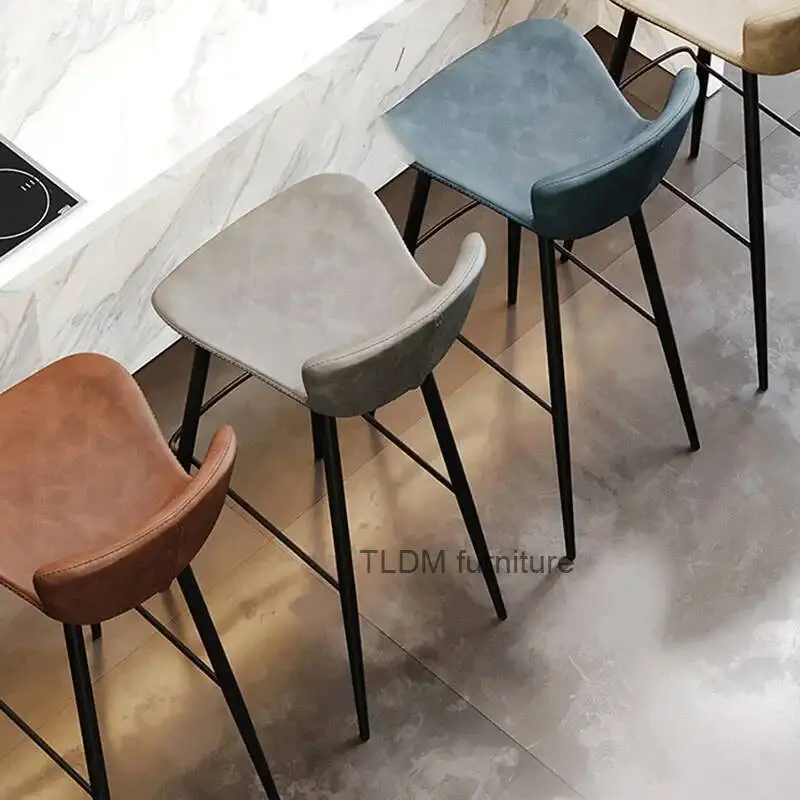 Modern Simple Stool Support Waterproof Bar Outdoor High Chair Stool Design Nordic Taburetes Altos Cocina Room Aesthetic Decor