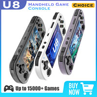 Open Source U8 Retro Handheld Video Game Console Linux System 4.0 Inch IPS Screen Portable Pocket Video Player R36S 64GB Games