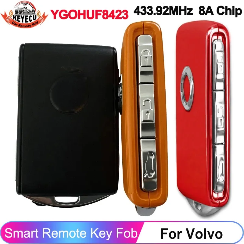 

KEYECU Original YGOHUF8423 Smart Key For Volvo S90 S60 S40 XC60 XC90 2016 2017 2018 2019 2020 433MHz 8A Chip Keyless Entry Fob