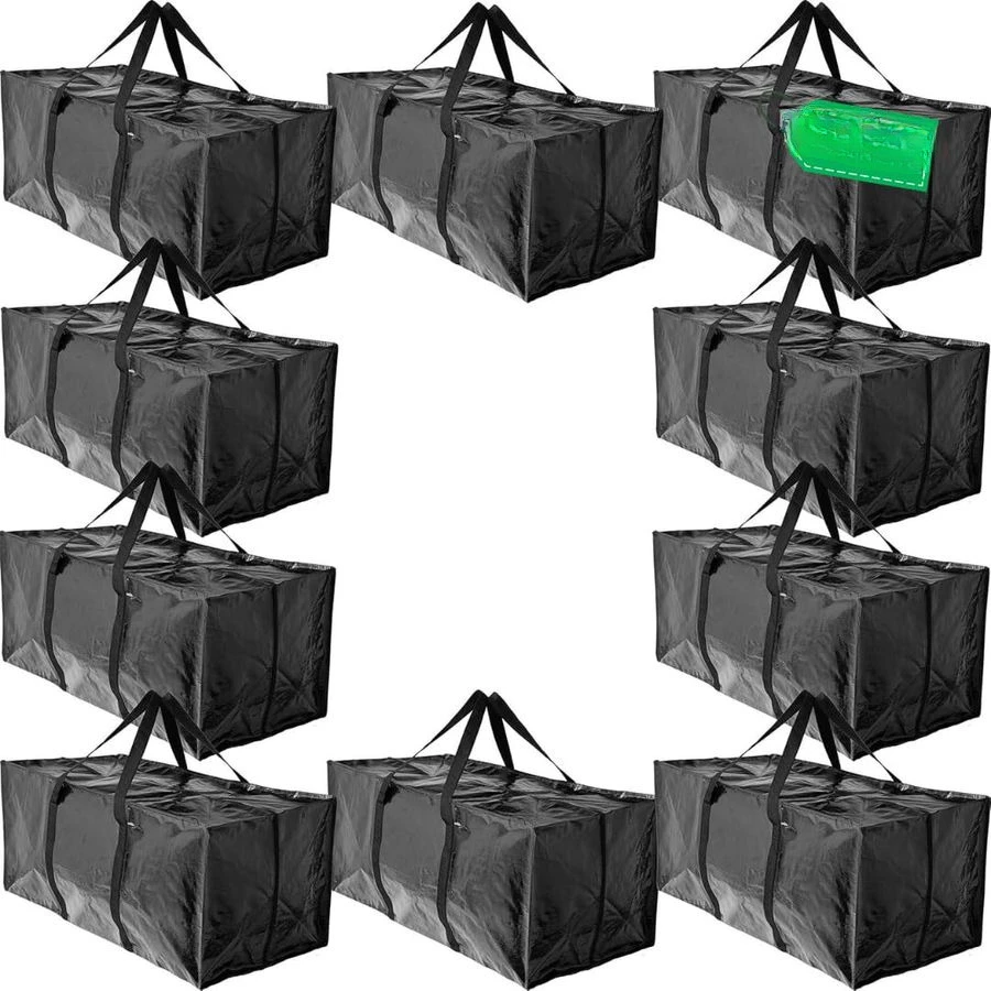 

10 прочных сумок для переезда, особо большие, с усиленными ручками, на молнии, многоразовые, для хранения и упаковки, товары для переезда