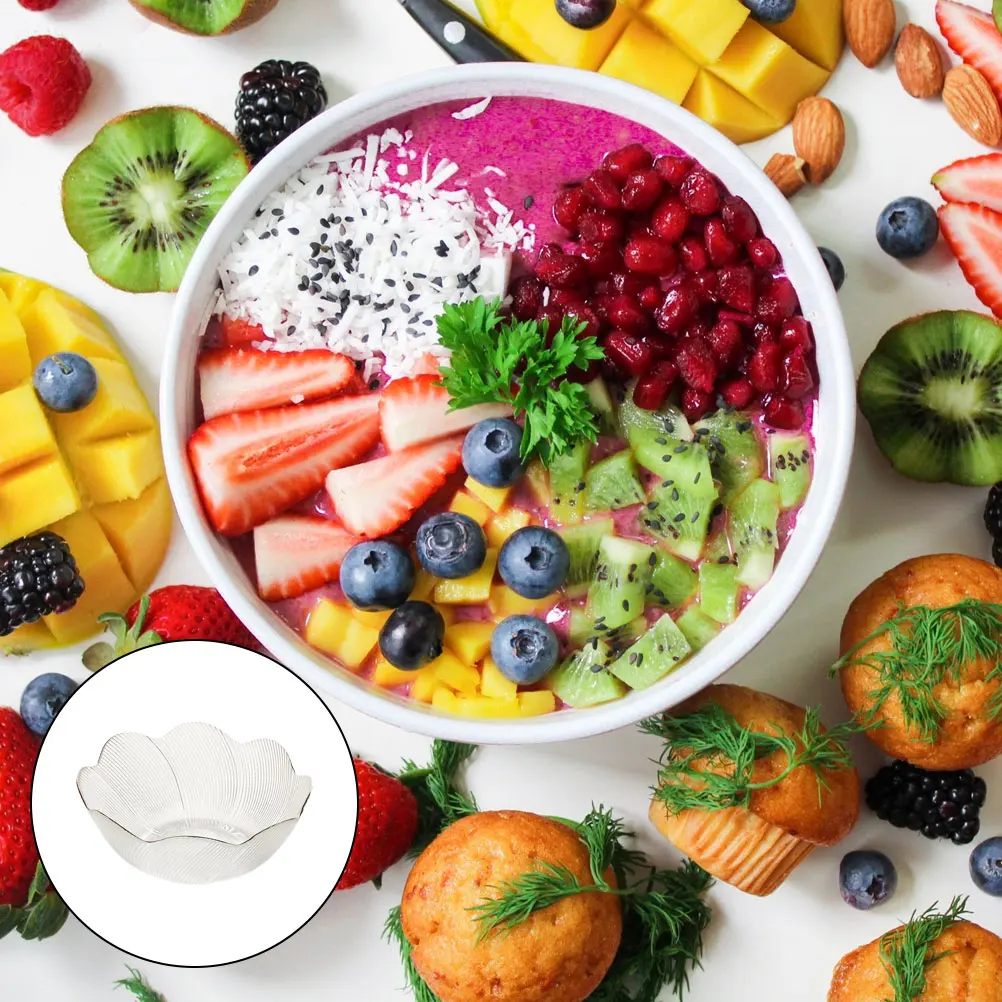 

Glass Fruit Plate Salad Bowl Set Transparent Tableware Decorative Kitchen Accessories Creative Design Party Favor Gift Serving