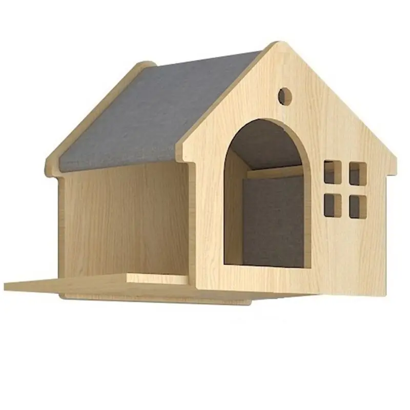 

Лежанка для кошек AEE6-Villa, настенная лежанка для кошек, небольшая настенная полка для кошек из массива дерева