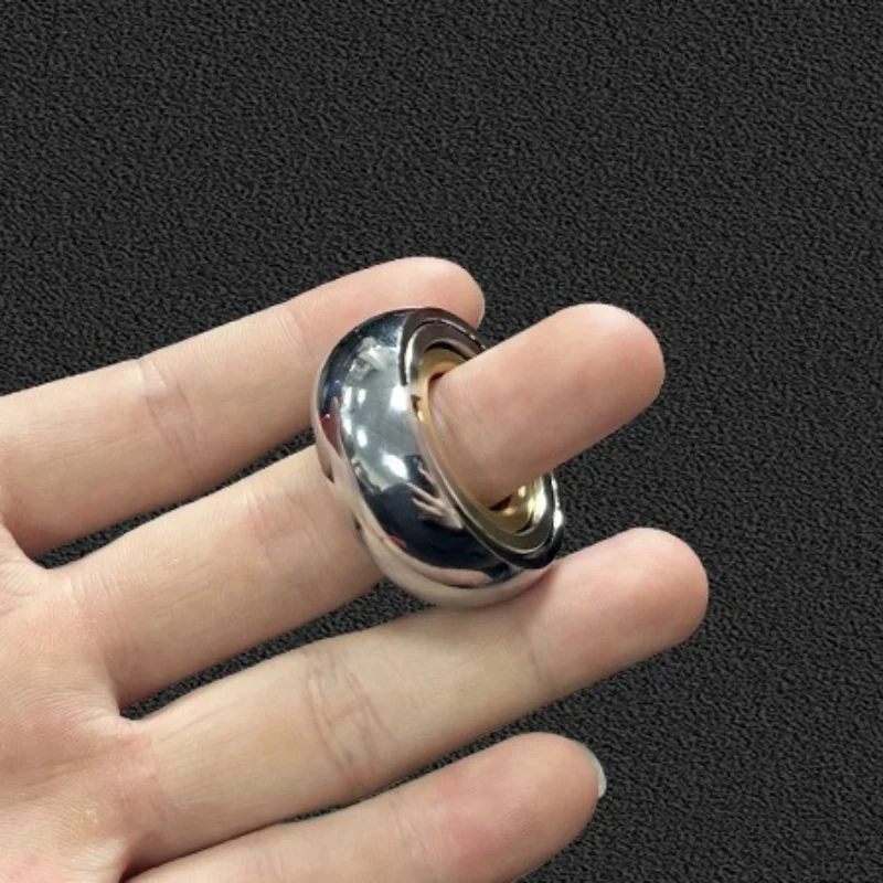 단락 링 래칫 휠 마그네틱 푸시 카드 푸시 플레이트 기계식 슬라이더 EDC Fidget 스트레스 릴리프 장난감 Antistress