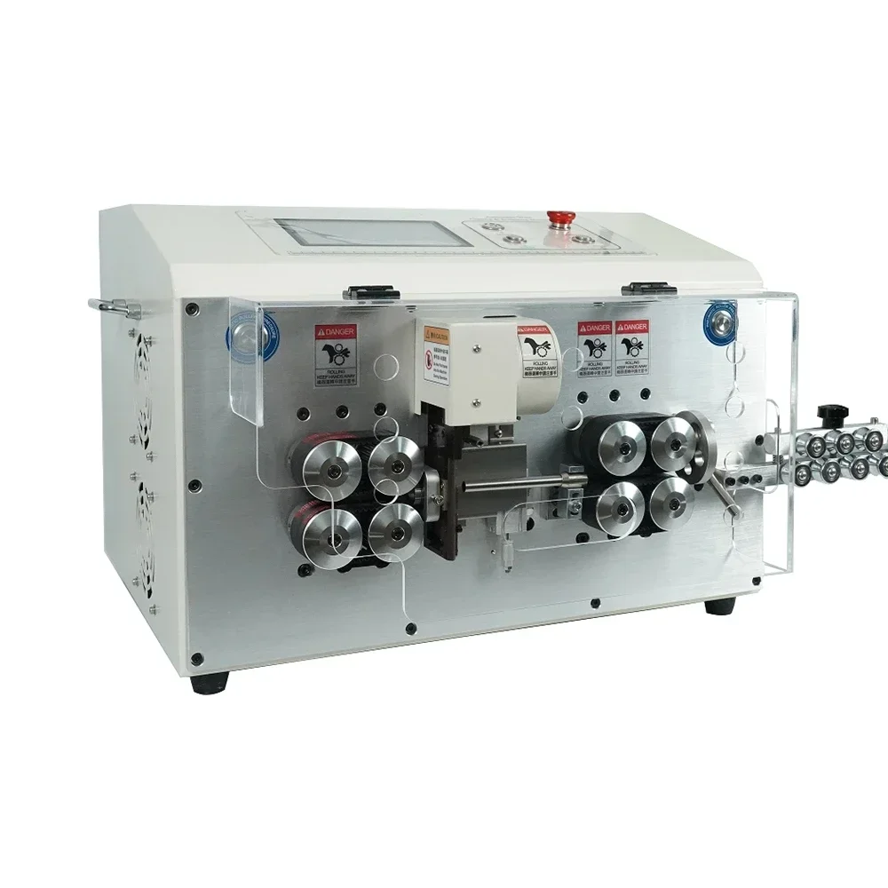 업그레이드된 850W 220V 110V SWT-608-YHT5 고속 원형 피복 이중 와이어 레이어 필링 기계 8륜 터치스크린 컨트롤 썸네일 3