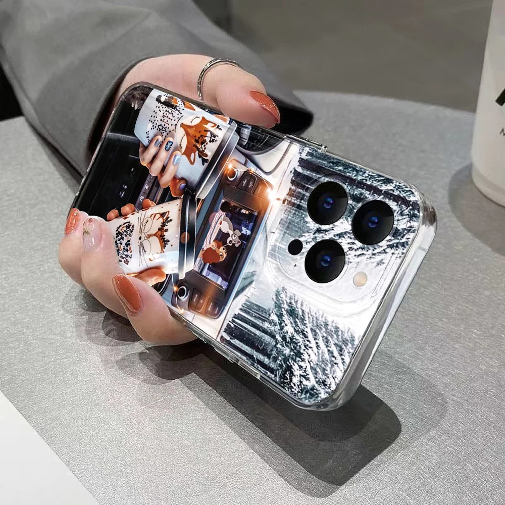 عيد الميلاد قضية الهاتف آيفون 17 برو 16 13 برو ماكس 11 15 14 زائد 12 الهواء 16E 17 برو ماكس 16 برو ماكس سيليكون للصدمات فوندا غطاء