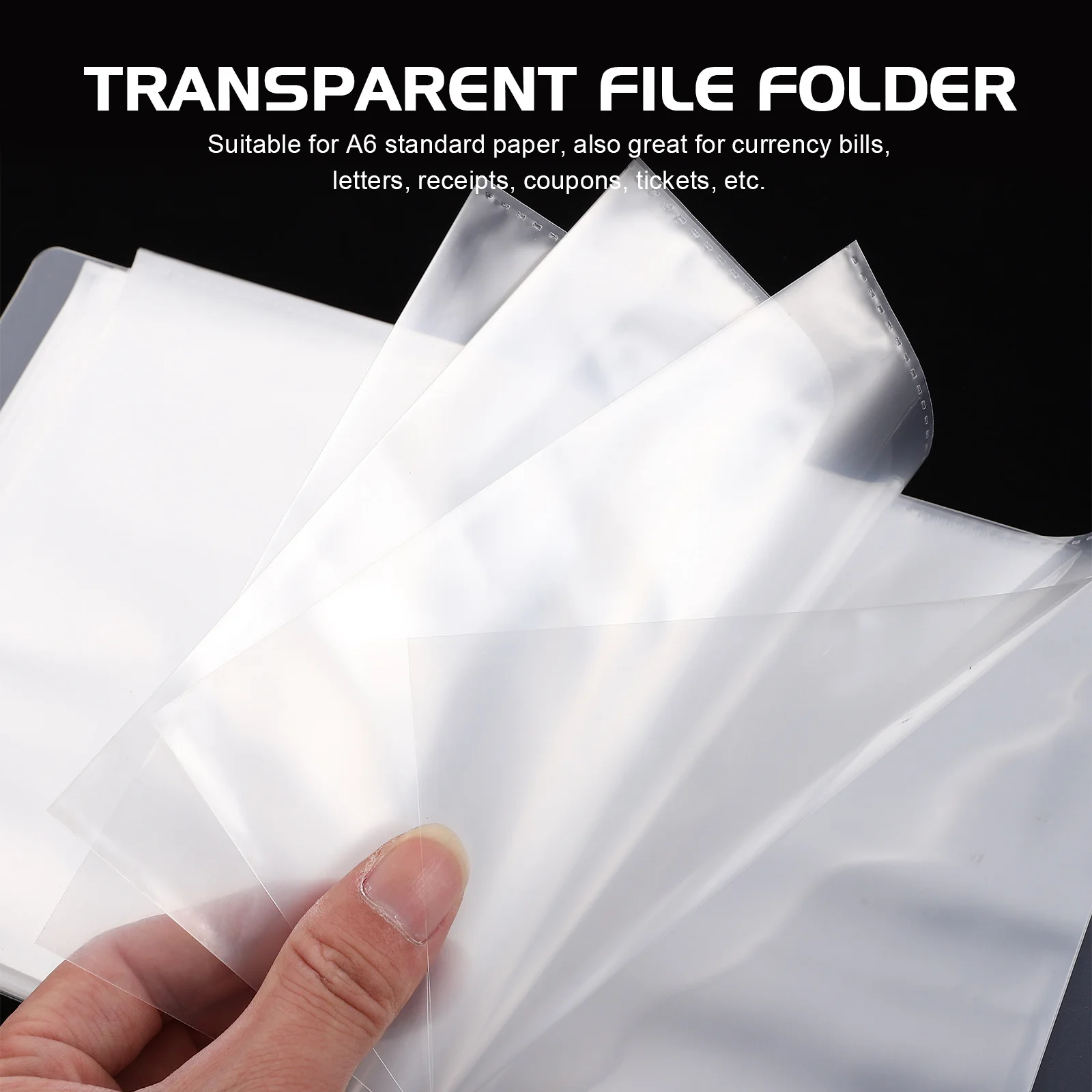 

4pcs A6 File Folder Waterproof Portable Document Organizer Multi-Layer Storage For Receipts Tickets Currency Bills Expanding
