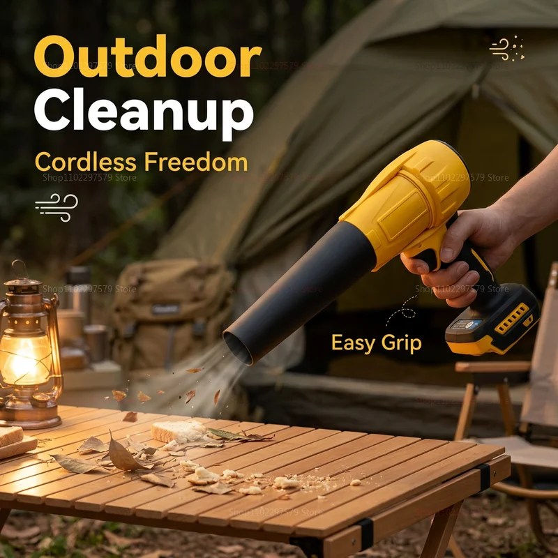 20V Cordless Brushless Electric Air Blower Turbo Jet Fan Handheld Dust Blowing Tool for Garage Workshop Cleaning