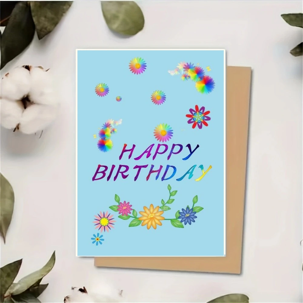 10pcs original Birthday greeting card, unforgettable gifts, with envelopes, unique and creative gifts Ladies Fun Birthday Card