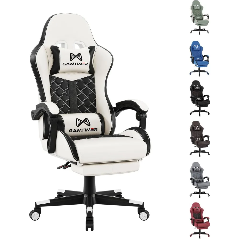 

Gaming Chair,Computer Chair with Footrest and Lumbar Support,Breathable PU Leather,4D Lumbar Support and Headrest,360 Degree Swi