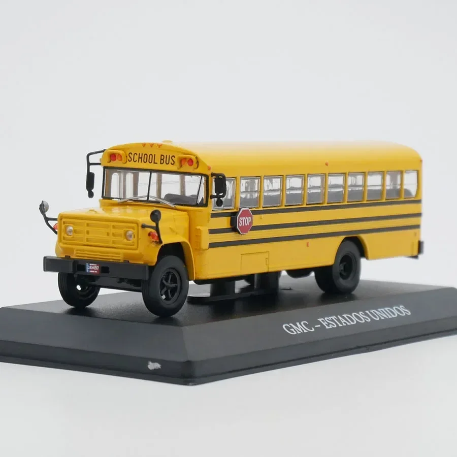 دييكاست IXO 1:72 مقياس جي إم سي حافلة عامة حافلة مدرسية أمريكية سبيكة يموت يلقي نموذج سيارة تحصيل لعبة معدنية سيارة هدية
