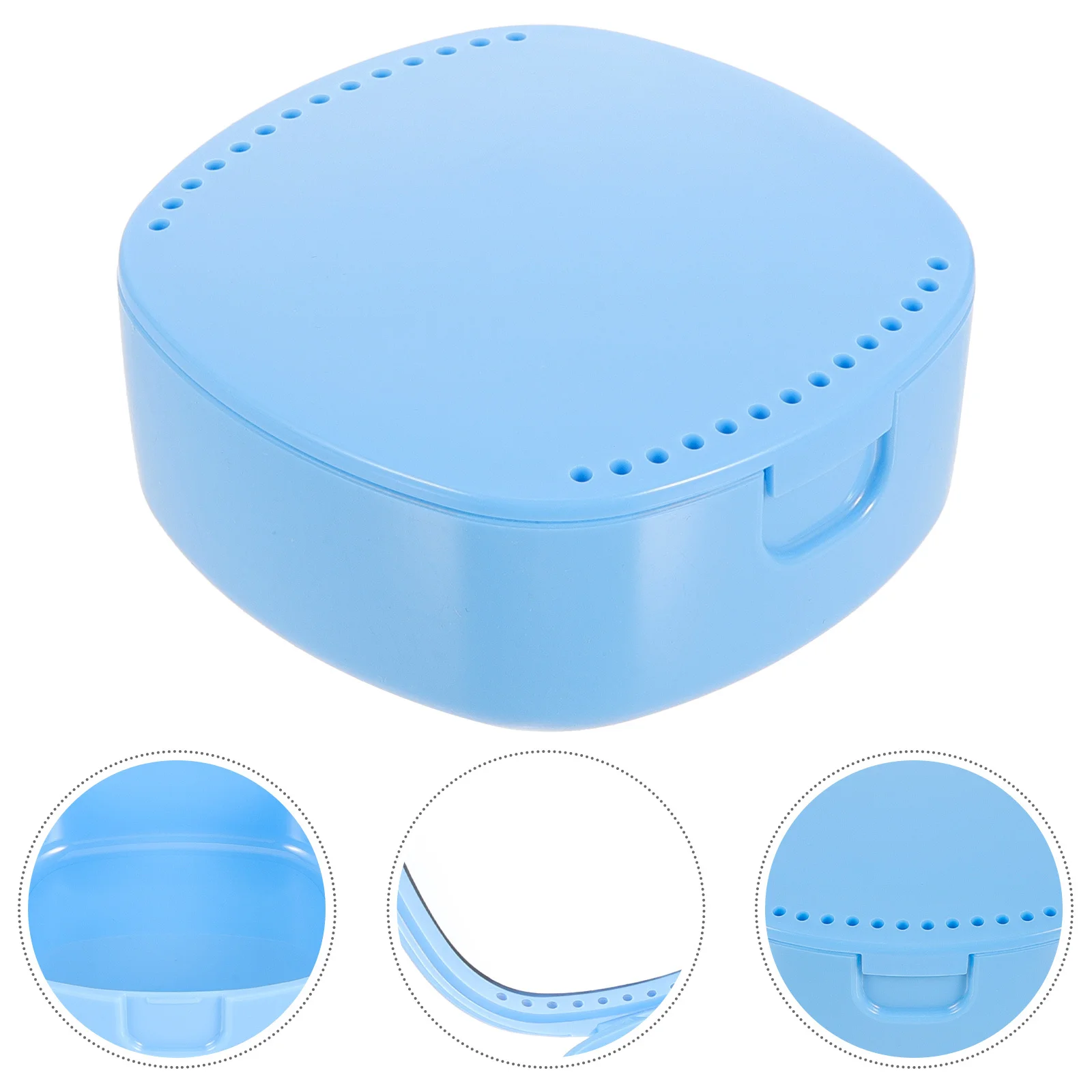 

Denture Box Retainer Case Travel Brace Storage Container Compact Portable Vent Hole Mouthguard Holder for Outdoor Indoor Use